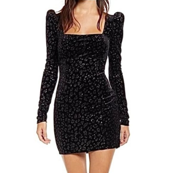 Velvet square neck mini dress Nordstrom - Picture 1 of 8